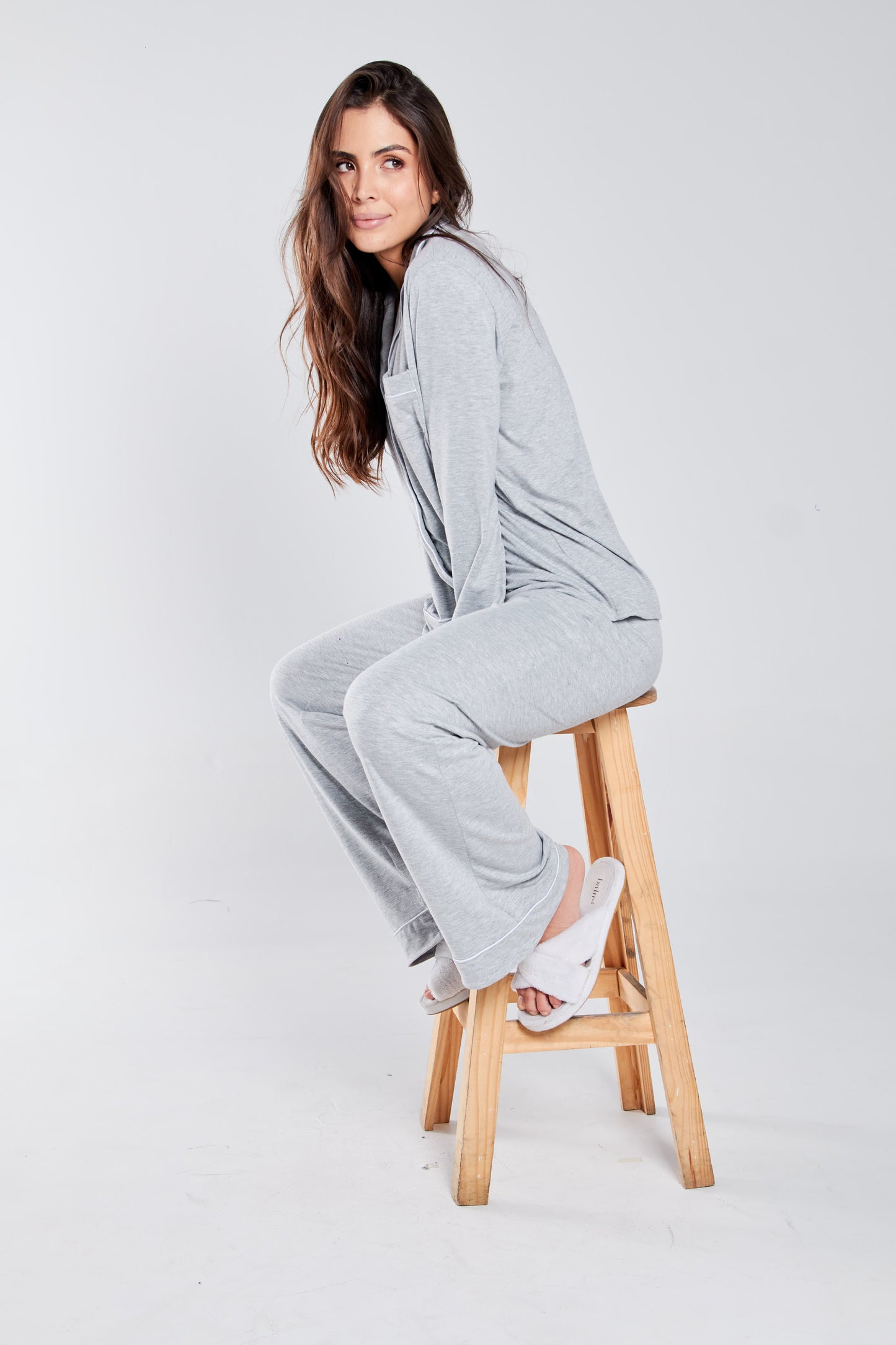 Long Grey Bianca PJ Set