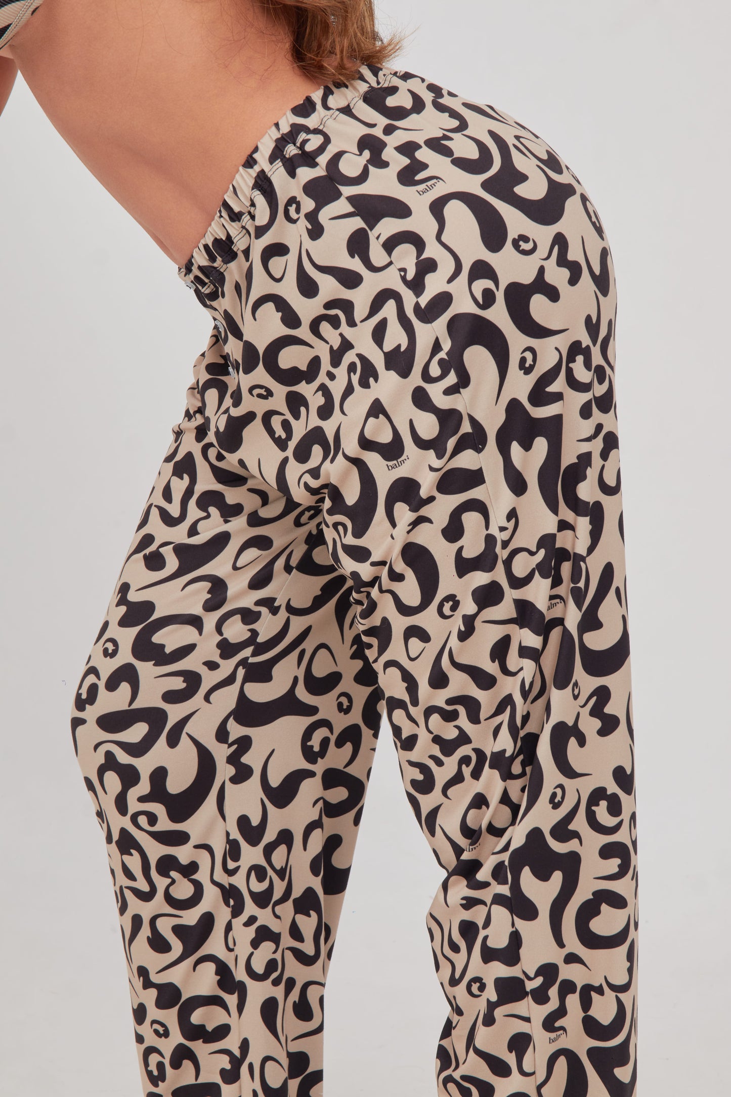 Black Animal Print PJ Pants